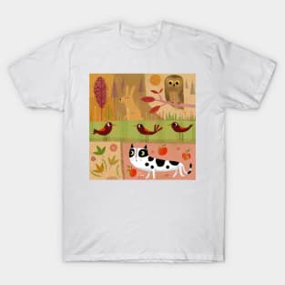 Cat in Autumn T-Shirt